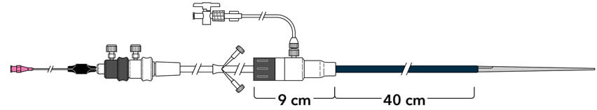 Diagram of H&L-B One-Shot® Introduction System for distal body grafts.