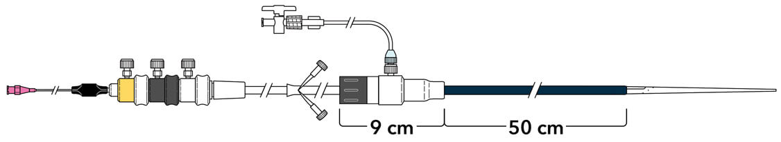 Diagram of H&L-B One-Shot® Introduction System for proximal body grafts.